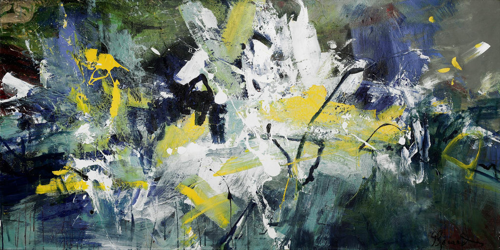 Sparkle by Doris Savard on GIANT ART - green abstract