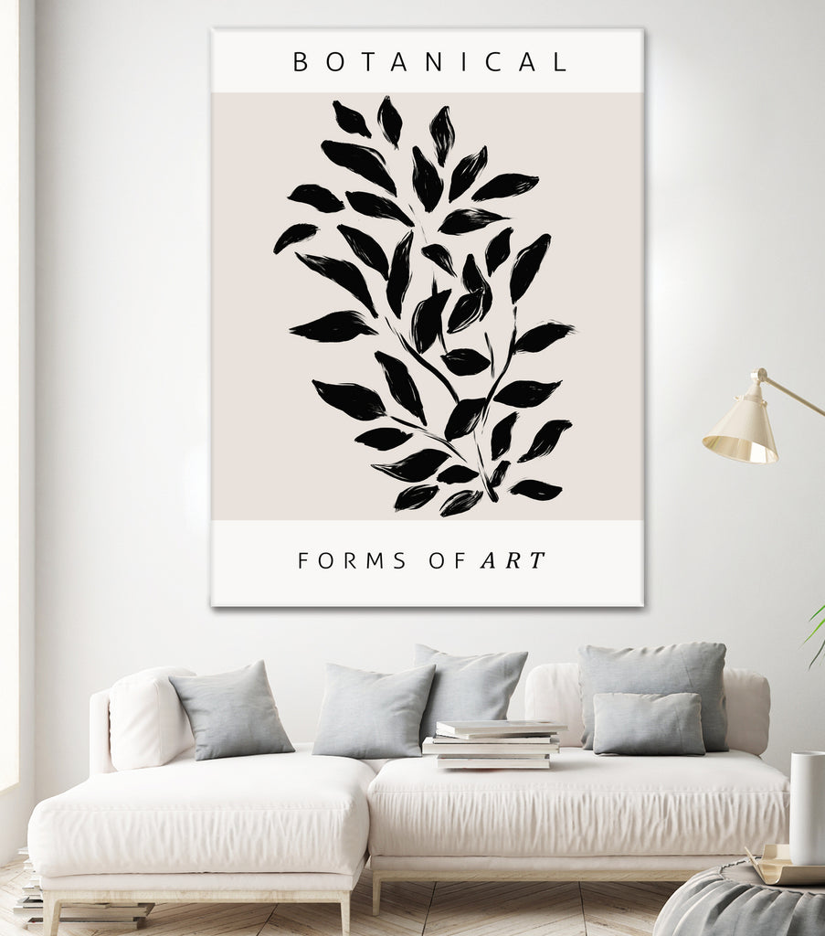 Forms of Art by M Studio on GIANT ART - beige botanical