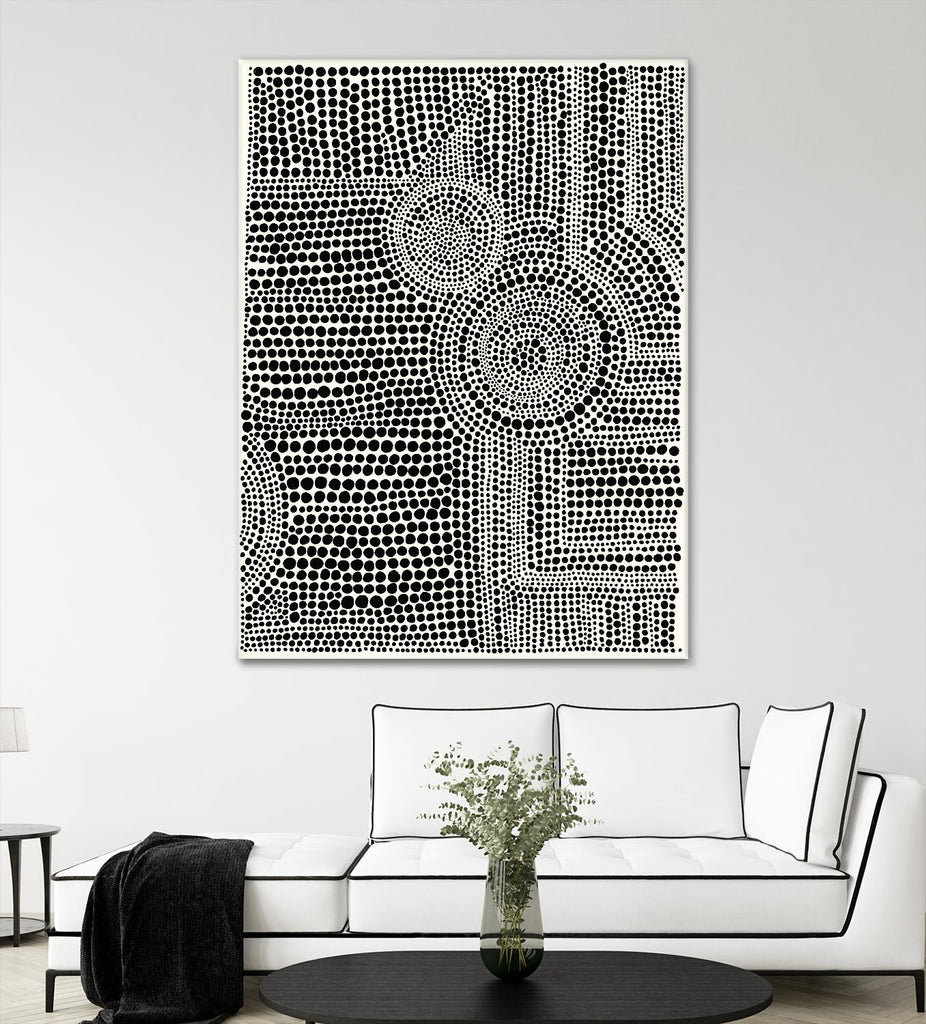 Clustered Dots A by Natasha Marie on GIANT ART - black abstract dots