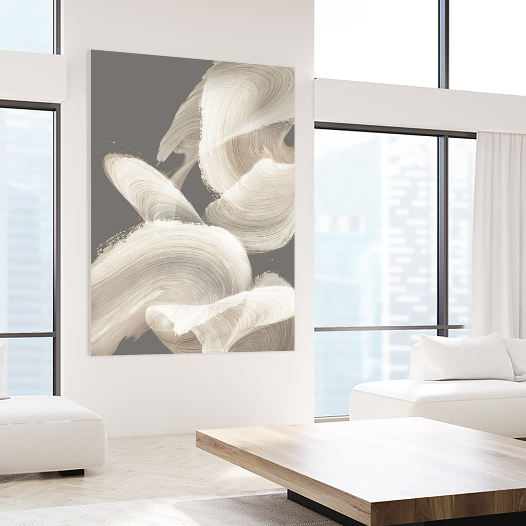 Evolution of White by PI Studio 2022 on GIANT ART - beige abstract swirl