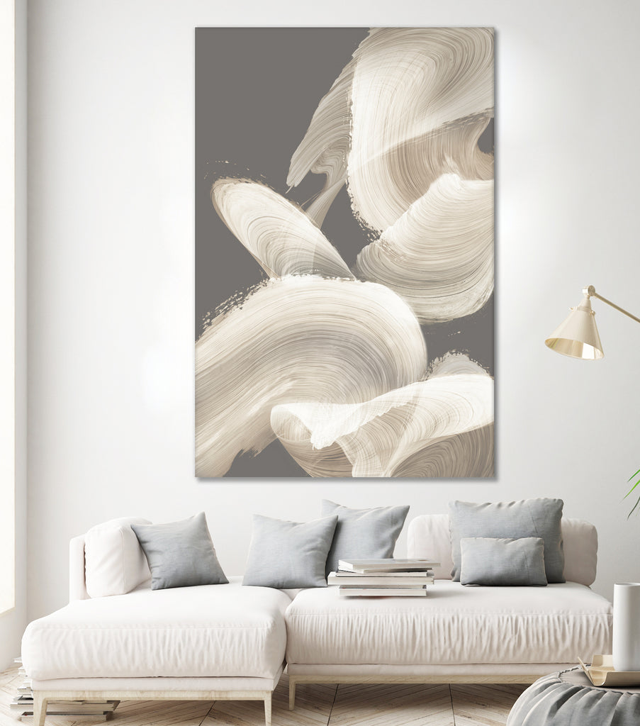 Evolution of White by PI Studio 2022 on GIANT ART - beige abstract swirl